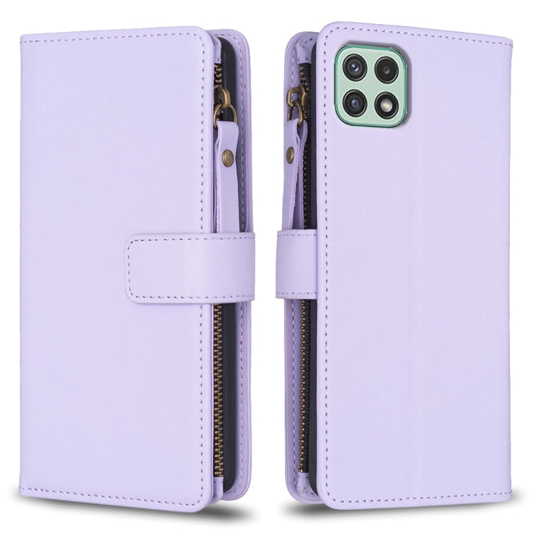 9 Card Slots Zipper Wallet Leather Flip Phone Case, For Samsung Galaxy A22 4G, For Samsung Galaxy A22 5G, For Samsung Galaxy S21 FE 5G, For Samsung Galaxy A23 4G, For Samsung Galaxy A32 4G, For Samsung Galaxy A72, For Samsung Galaxy A52                ...