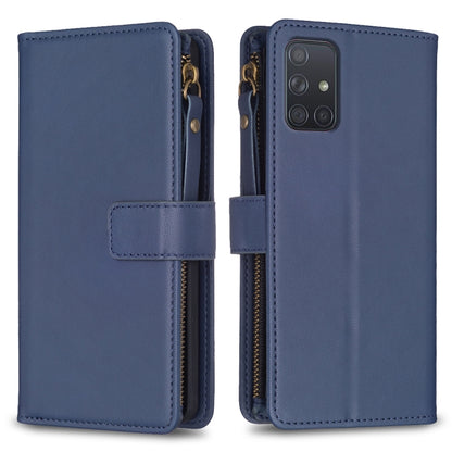 9 Card Slots Zipper Wallet Leather Flip Phone Case, For Samsung Galaxy S20, For Samsung Galaxy S20+, For Samsung Galaxy A71 4G, For Samsung Galaxy A51 4G