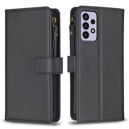 9 Card Slots Zipper Wallet Leather Flip Phone Case, For Samsung Galaxy A22 4G, For Samsung Galaxy A22 5G, For Samsung Galaxy S21 FE 5G, For Samsung Galaxy A23 4G, For Samsung Galaxy A32 4G, For Samsung Galaxy A72, For Samsung Galaxy A52                ...