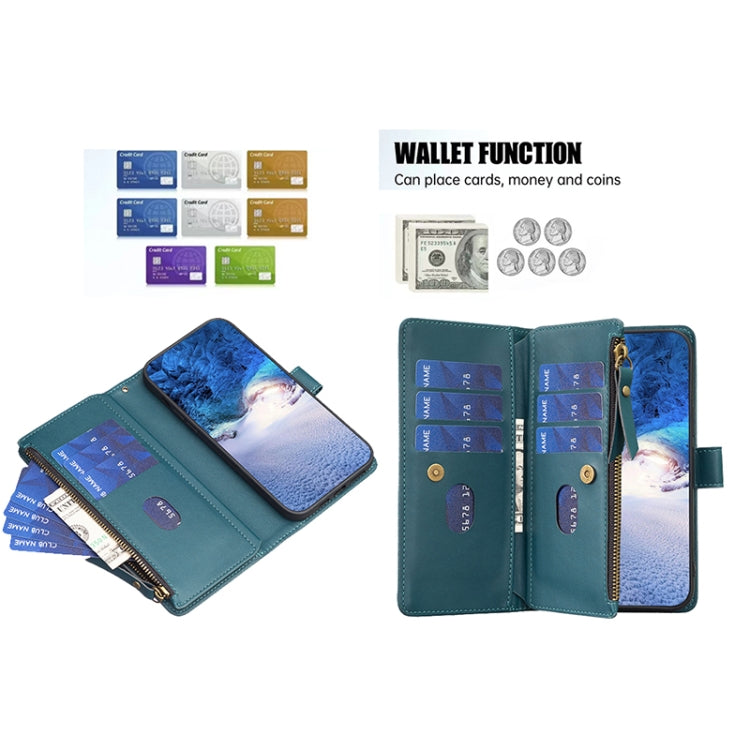 9 Card Slots Zipper Wallet Leather Flip Phone Case, For Samsung Galaxy A73 5G, For Samsung Galaxy A33, For Samsung Galaxy A13, For Samsung Galaxy S22 Ultra 5G, For Samsung Galaxy S22+ 5G, For Samsung Galaxy S22 5G, For Samsung Galaxy A03s              ...