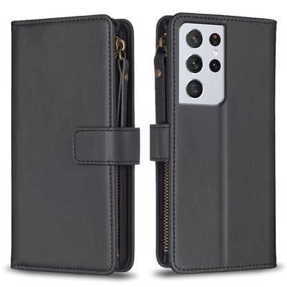 9 Card Slots Zipper Wallet Leather Flip Phone Case, For Samsung Galaxy A32 5G, For Samsung Galaxy S21 5G, For Samsung Galaxy S21+ 5G, For Samsung Galaxy S21 Ultra 5G, For Samsung Galaxy A12, For Samsung Galaxy A42 5G, For Samsung Galaxy A31            ...