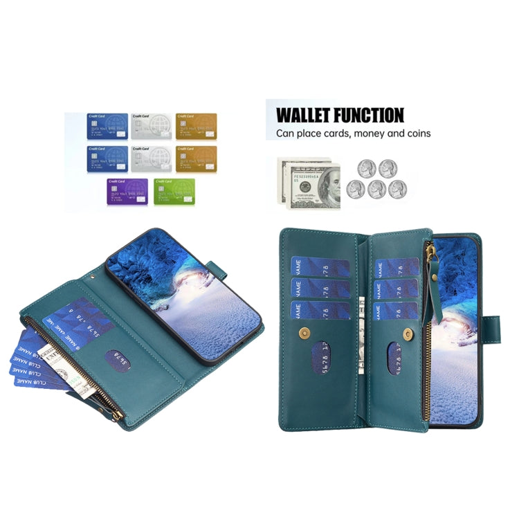 9 Card Slots Zipper Wallet Leather Flip Phone Case, For Samsung Galaxy A55, For Samsung Galaxy A24 4G, For Samsung Galaxy A15, For Samsung Galaxy S24 Ultra 5G, For Samsung Galaxy A35, For Samsung Galaxy A25 5G, For Samsung Galaxy M34 5G                ...
