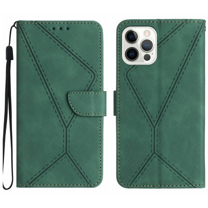 Stitching Embossed Leather Phone Case, For iPhone 17e / 16e, For iPhone 17 Pro Max, For iPhone 17 Pro, For iPhone 17, For iPhone Air, For iPhone 16 Pro Max, For iPhone 16 Pro, For iPhone 16 Plus