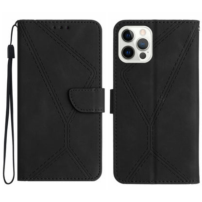 Stitching Embossed Leather Phone Case, For iPhone 17e / 16e, For iPhone 17 Pro Max, For iPhone 17 Pro, For iPhone 17, For iPhone Air, For iPhone 16 Pro Max, For iPhone 16 Pro, For iPhone 16 Plus