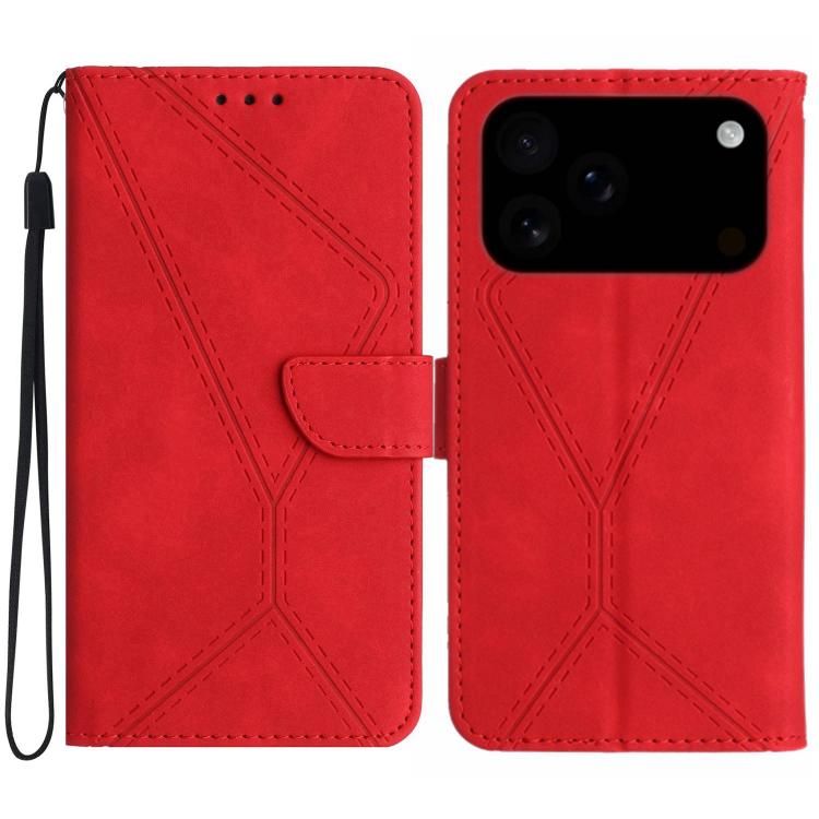 Stitching Embossed Leather Phone Case, For iPhone 17e / 16e, For iPhone 17 Pro Max, For iPhone 17 Pro, For iPhone 17, For iPhone Air, For iPhone 16 Pro Max, For iPhone 16 Pro, For iPhone 16 Plus
