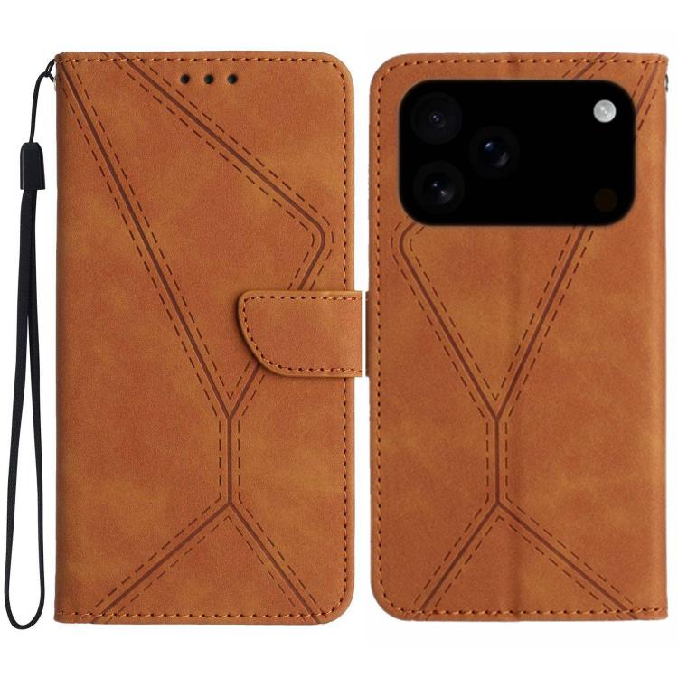 Stitching Embossed Leather Phone Case, For iPhone 17e / 16e, For iPhone 17 Pro Max, For iPhone 17 Pro, For iPhone 17, For iPhone Air, For iPhone 16 Pro Max, For iPhone 16 Pro, For iPhone 16 Plus