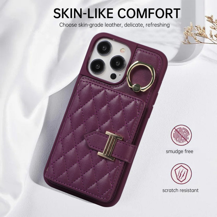 Horizontal Card Bag Ring Holder Phone Case with Dual Lanyard, For iPhone 14 Plus, For iPhone 14, For iPhone 14 Pro, For iPhone 14 Pro Max, For iPhone 13 Pro Max, For iPhone 13 Pro