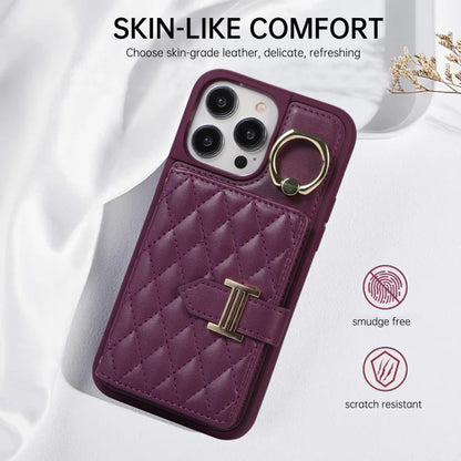 Horizontal Card Bag Ring Holder Phone Case with Dual Lanyard, For iPhone 13, For iPhone 12, For iPhone 12 Pro Max, For iPhone 12 Pro, For iPhone 11 Pro Max, For iPhone 11
