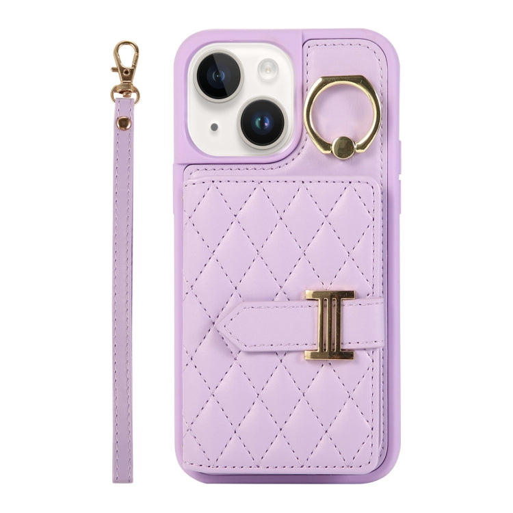 Horizontal Card Bag Ring Holder Phone Case with Dual Lanyard, For iPhone 13, For iPhone 12, For iPhone 12 Pro Max, For iPhone 12 Pro, For iPhone 11 Pro Max, For iPhone 11