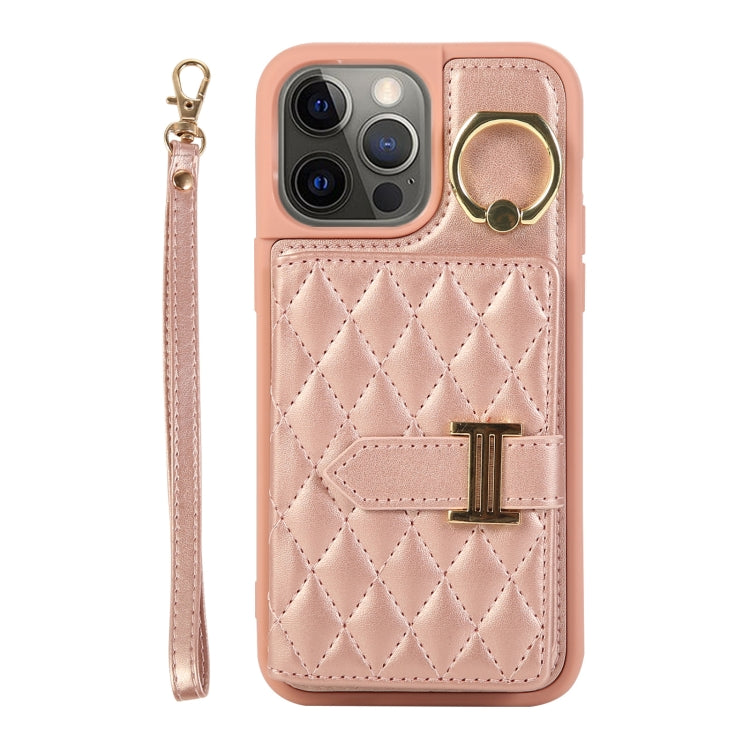 Horizontal Card Bag Ring Holder Phone Case with Dual Lanyard, For iPhone 13, For iPhone 12, For iPhone 12 Pro Max, For iPhone 12 Pro, For iPhone 11 Pro Max, For iPhone 11