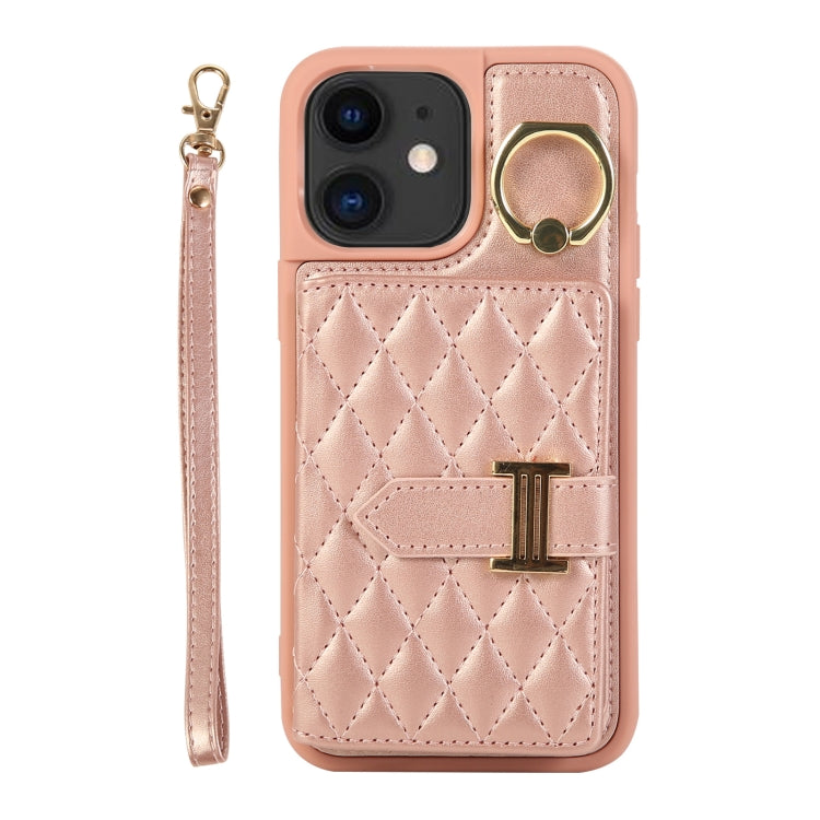 Horizontal Card Bag Ring Holder Phone Case with Dual Lanyard, For iPhone 13, For iPhone 12, For iPhone 12 Pro Max, For iPhone 12 Pro, For iPhone 11 Pro Max, For iPhone 11