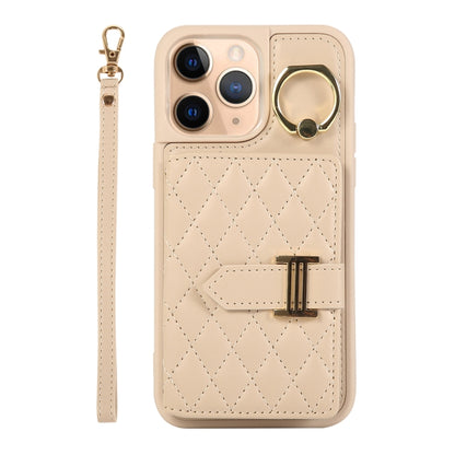 Horizontal Card Bag Ring Holder Phone Case with Dual Lanyard, For iPhone 13, For iPhone 12, For iPhone 12 Pro Max, For iPhone 12 Pro, For iPhone 11 Pro Max, For iPhone 11