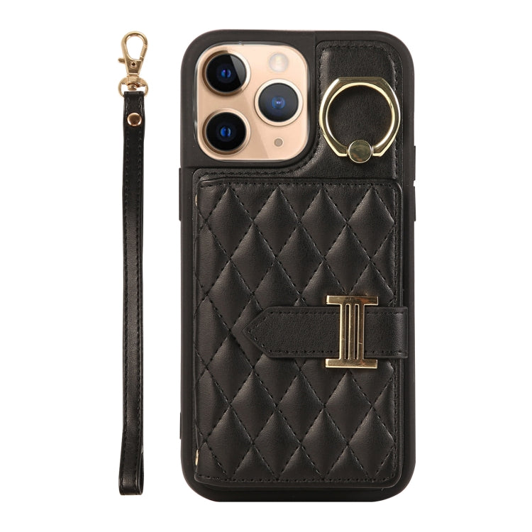 Horizontal Card Bag Ring Holder Phone Case with Dual Lanyard, For iPhone 13, For iPhone 12, For iPhone 12 Pro Max, For iPhone 12 Pro, For iPhone 11 Pro Max, For iPhone 11