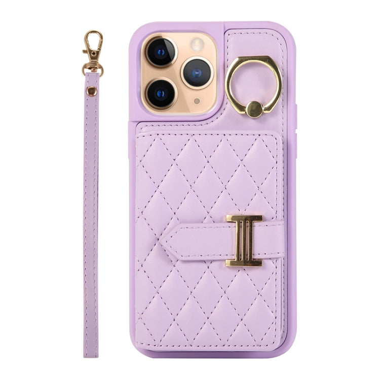 Horizontal Card Bag Ring Holder Phone Case with Dual Lanyard, For iPhone 13, For iPhone 12, For iPhone 12 Pro Max, For iPhone 12 Pro, For iPhone 11 Pro Max, For iPhone 11