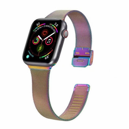 Milanese Stainless Steel Watchband, For Apple Watch Series 8&7 41mm / SE 2&6&SE&5&4 40mm / 3&2&1 38mm, For Apple Watch Ultra 49mm / Series 8&7 45mm / SE 2&6&SE&5&4 44mm / 3&2&1 42mm, For Apple Watch Series 7 45mm / 6 & SE & 5 & 4 44mm / 3 & 2 & 1 42mm ...