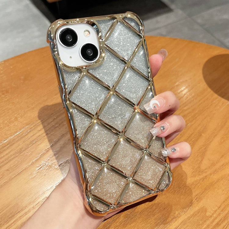3D Diamond Lattice Laser Engraving Glitter Paper Phone Case, For iPhone 15 Pro Max, For iPhone 14 / 13, For iPhone 14 Pro, For iPhone 15 Pro, For iPhone 14 Pro Max, For iPhone 13 Pro Max, For iPhone 15, For iPhone 13 Pro