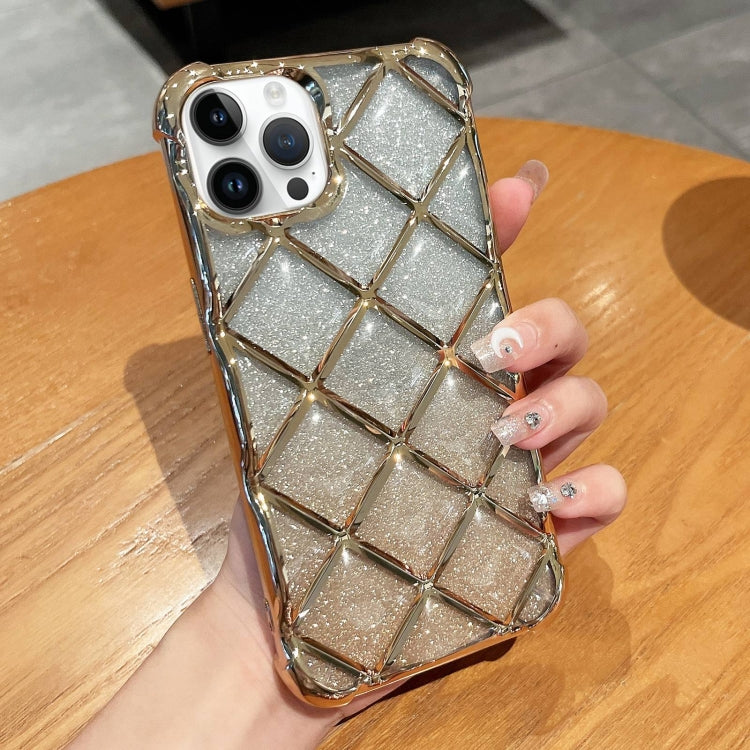 3D Diamond Lattice Laser Engraving Glitter Paper Phone Case, For iPhone 14 / 13, For iPhone 15 Pro Max, For iPhone 14 Pro, For iPhone 15 Pro, For iPhone 14 Pro Max, For iPhone 13 Pro Max, For iPhone 15, For iPhone 13 Pro
