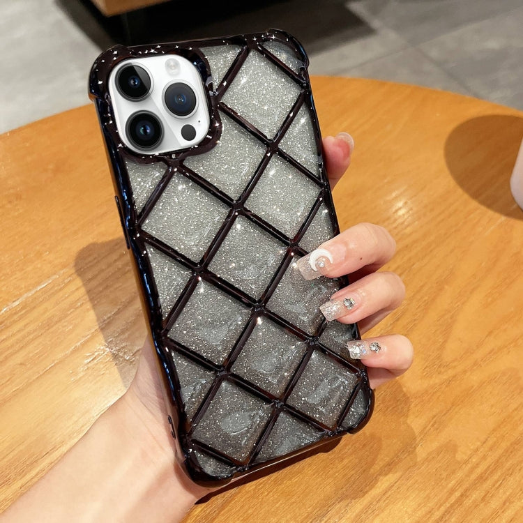 3D Diamond Lattice Laser Engraving Glitter Paper Phone Case, For iPhone 14 / 13, For iPhone 15 Pro Max, For iPhone 14 Pro, For iPhone 15 Pro, For iPhone 14 Pro Max, For iPhone 13 Pro Max, For iPhone 15, For iPhone 13 Pro
