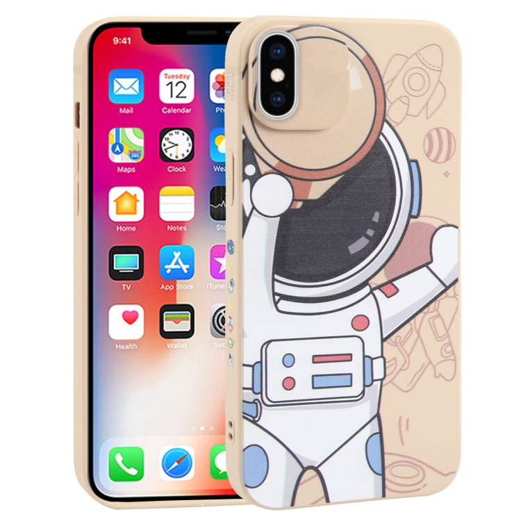 Spaceman Binoculars Phone Case, For iPhone 12 mini, For iPhone 11 Pro Max, For iPhone 11, For iPhone 11 Pro, For iPhone XS / X, For iPhone XR, For iPhone XS Max, For iPhone 8 Plus / 7 Plus