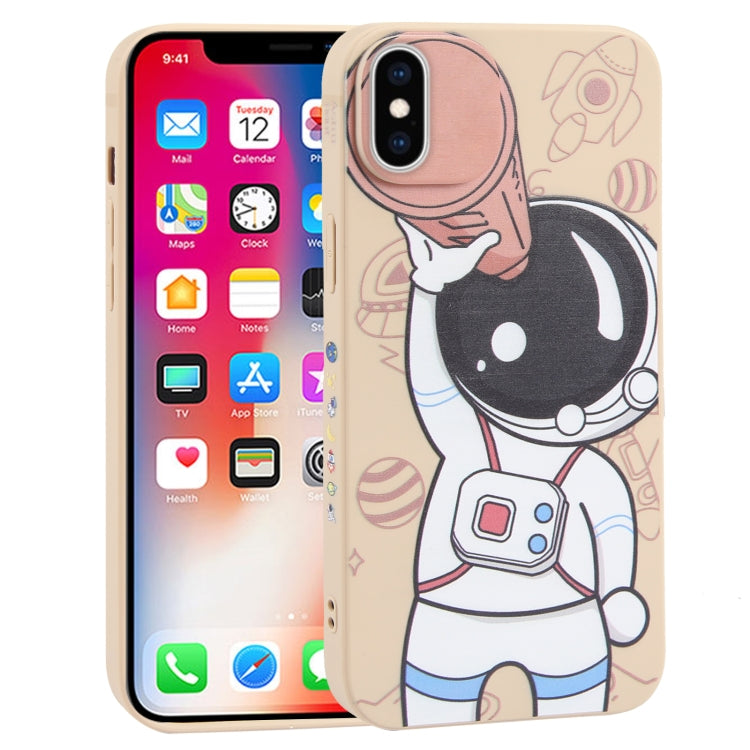 Spaceman Binoculars Phone Case, For iPhone 12 mini, For iPhone 11 Pro Max, For iPhone 11, For iPhone 11 Pro, For iPhone XS / X, For iPhone XR, For iPhone XS Max, For iPhone 8 Plus / 7 Plus