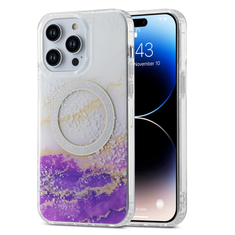 Dual-side IMD Marble Magsafe Phone Case, For iPhone 15 Pro Max, For iPhone 14, For iPhone 15 Pro, For iPhone 14 Pro, For iPhone 15 Plus, For iPhone 14 Pro Max