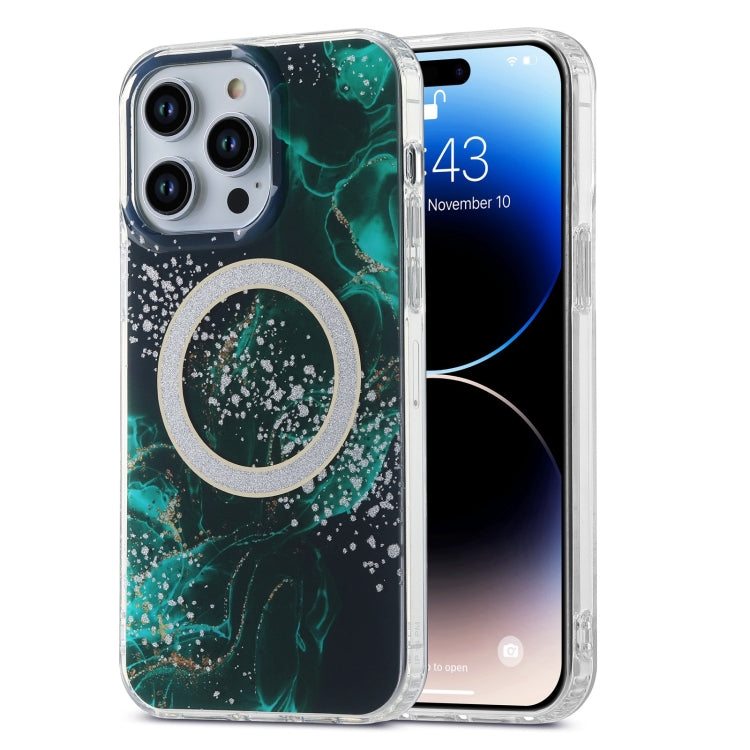Dual-side IMD Marble Magsafe Phone Case, For iPhone 15 Pro Max, For iPhone 14, For iPhone 15 Pro, For iPhone 14 Pro, For iPhone 15 Plus, For iPhone 14 Pro Max