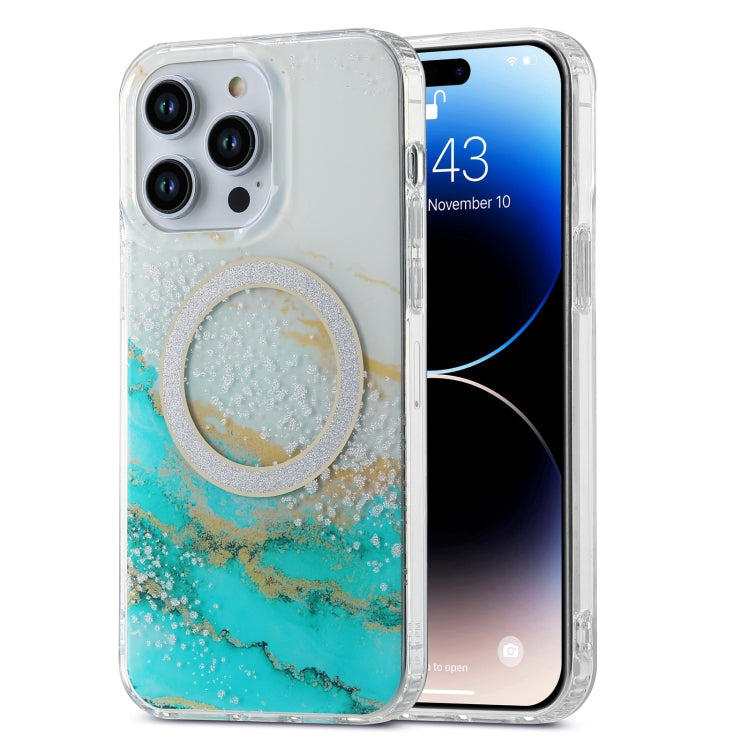 Dual-side IMD Marble Magsafe Phone Case, For iPhone 15 Pro Max, For iPhone 14, For iPhone 15 Pro, For iPhone 14 Pro, For iPhone 15 Plus, For iPhone 14 Pro Max