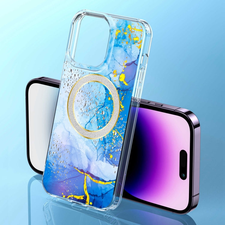 Dual-side IMD Marble Magsafe Phone Case, For iPhone 15 Pro Max, For iPhone 14, For iPhone 15 Pro, For iPhone 14 Pro, For iPhone 15 Plus, For iPhone 14 Pro Max