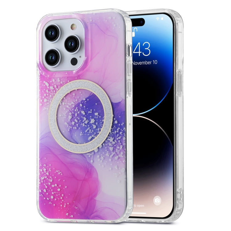 Dual-side IMD Marble Magsafe Phone Case, For iPhone 15 Pro Max, For iPhone 14, For iPhone 15 Pro, For iPhone 14 Pro, For iPhone 15 Plus, For iPhone 14 Pro Max