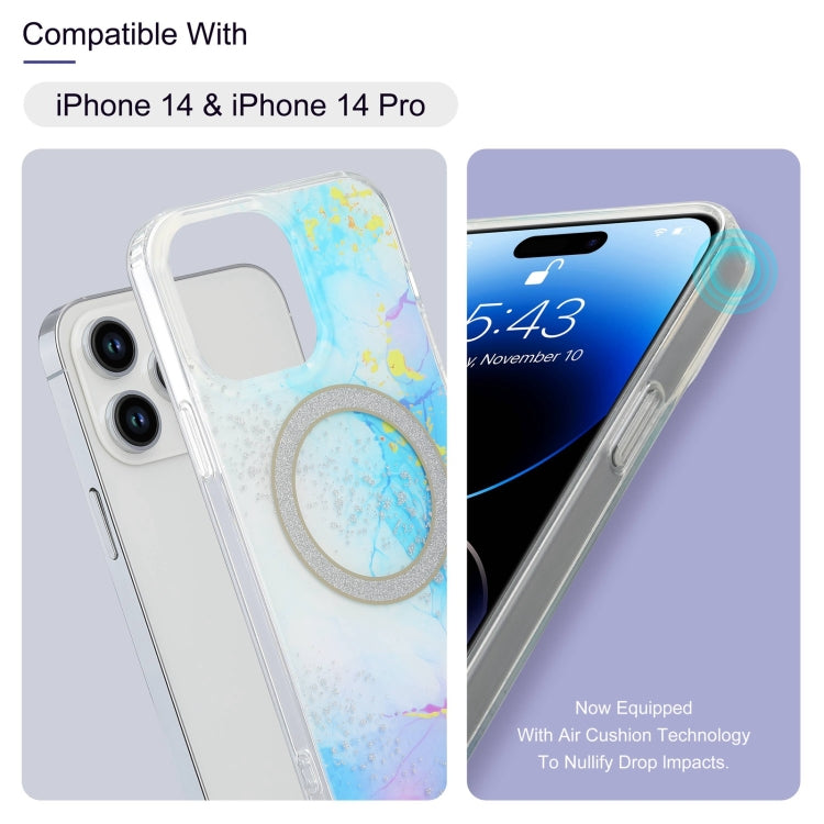 Dual-side IMD Marble Magsafe Phone Case, For iPhone 15 Pro Max, For iPhone 14, For iPhone 15 Pro, For iPhone 14 Pro, For iPhone 15 Plus, For iPhone 14 Pro Max