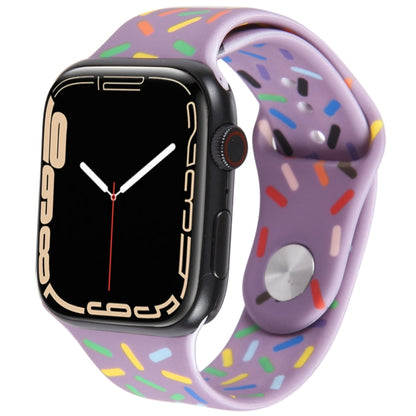 Rainbow Raindrops Silicone Watch Band, For Apple Watch Ultra 2 49mm, For Apple Watch 8 45mm, For Apple Watch 9 45mm, For Apple Watch SE 2022 40mm