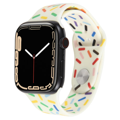 Rainbow Raindrops Silicone Watch Band, For Apple Watch SE 40mm, For Apple Watch SE 44mm, For Apple Watch 6 40mm, For Apple Watch 6 44mm
