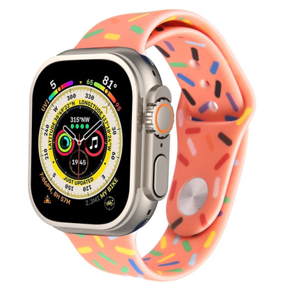 Rainbow Raindrops Silicone Watch Band, For Apple Watch 9 41mm, For Apple Watch SE 2022 44mm, For Apple Watch 7 41mm, For Apple Watch 7 45mm