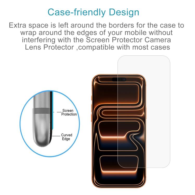 50pcs 0.26mm 9H 2.5D High Aluminum Tempered Glass Film, For iPhone 17 Pro Max, For iPhone 17 Pro / 17, For iPhone Air, For iPhone 16e / 13 / 13 Pro, For iPhone 16 Pro Max, For iPhone 16 Pro, For iPhone 16 Plus, For iPhone 16                            ...