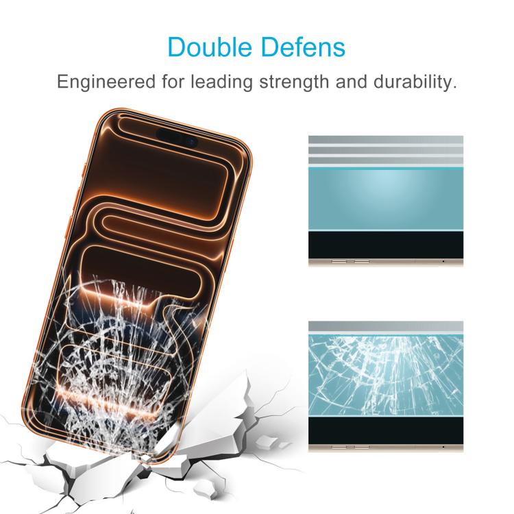 50pcs 0.26mm 9H 2.5D High Aluminum Tempered Glass Film, For iPhone 17 Pro Max, For iPhone 17 Pro / 17, For iPhone Air, For iPhone 16e / 13 / 13 Pro, For iPhone 16 Pro Max, For iPhone 16 Pro, For iPhone 16 Plus, For iPhone 16                            ...