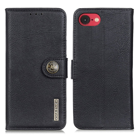 KHAZNEH Cowhide Texture Horizontal Flip Leather Phone Case, For iPhone 16e / 17e, For iPhone 16 Pro Max, For iPhone 16 Pro, For iPhone 16 Plus, For iPhone 16, For iPhone 15 Pro Max, For iPhone 15 Pro, For iPhone 15 Plus, For iPhone 15