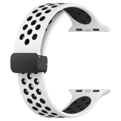 Magnetic Buckle Silicone Watch Band, For Apple Watch Ultra 49mm, For Apple Watch SE 2023 44mm, For Apple Watch 8 41mm