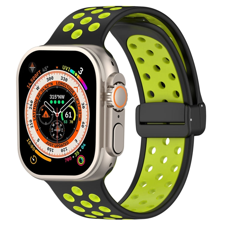 Magnetic Buckle Silicone Watch Band, For Apple Watch Ultra 49mm, For Apple Watch SE 2023 44mm, For Apple Watch 8 41mm