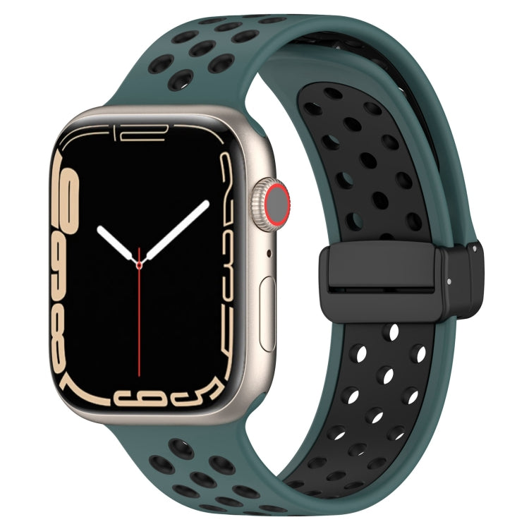 Magnetic Buckle Silicone Watch Band, For Apple Watch SE 2023 40mm, For Apple Watch 8 45mm, For Apple Watch Ultra 2 49mm