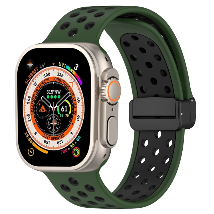 Magnetic Buckle Silicone Watch Band, For Apple Watch SE 2023 44mm, For Apple Watch Ultra 49mm, For Apple Watch 8 41mm