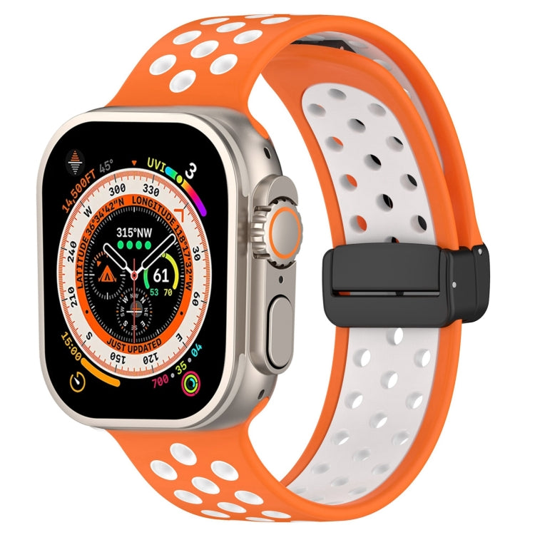 Magnetic Buckle Silicone Watch Band, For Apple Watch SE 2023 40mm, For Apple Watch 8 45mm, For Apple Watch Ultra 2 49mm
