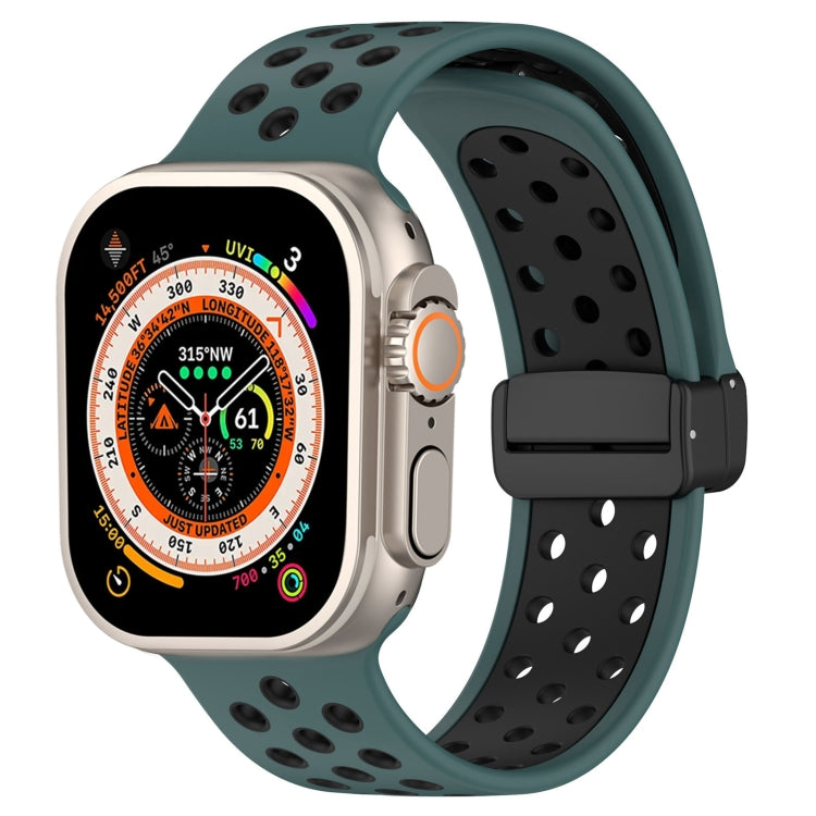 Magnetic Buckle Silicone Watch Band, For Apple Watch SE 2023 40mm, For Apple Watch 8 45mm, For Apple Watch Ultra 2 49mm