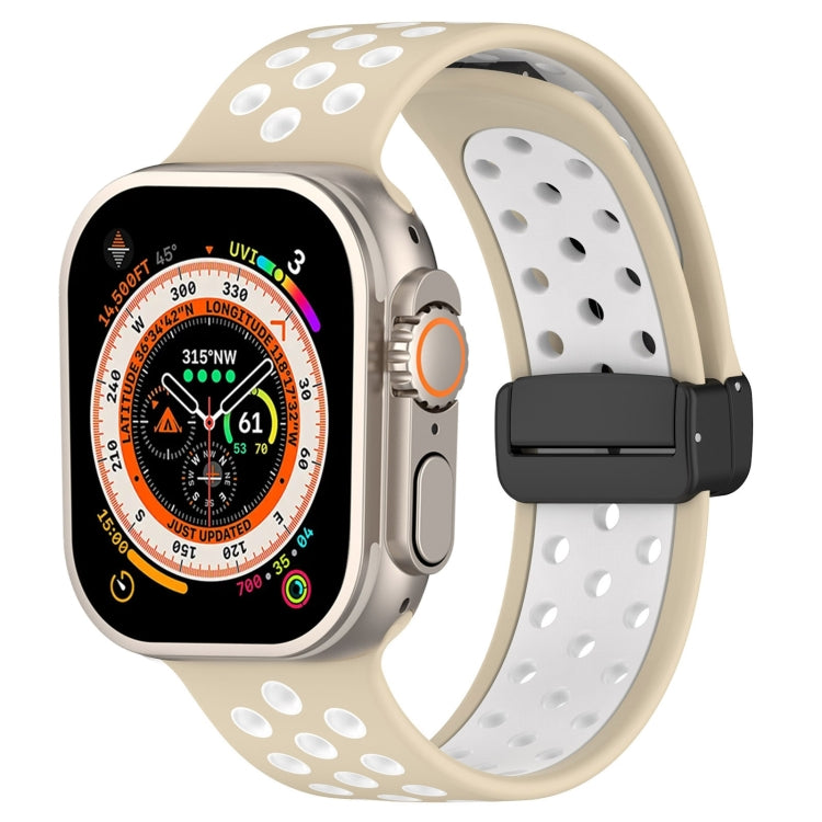 Magnetic Buckle Silicone Watch Band, For Apple Watch SE 2023 40mm, For Apple Watch 8 45mm, For Apple Watch Ultra 2 49mm