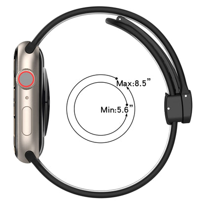 Magnetic Buckle Silicone Watch Band, For Apple Watch SE 2023 40mm, For Apple Watch 8 45mm, For Apple Watch Ultra 2 49mm