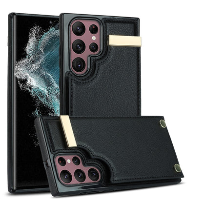 Metal Buckle Card Slots Phone Case, For Samsung Galaxy S26+ 5G, For Samsung Galaxy S26 Ultra 5G, For Samsung Galaxy S26 5G, For Samsung Galaxy S23 Ultra 5G, For Samsung Galaxy S22 Ultra 5G, For Samsung Galaxy Note20 Ultra