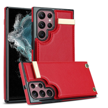 Metal Buckle Card Slots Phone Case, For Samsung Galaxy S26+ 5G, For Samsung Galaxy S26 Ultra 5G, For Samsung Galaxy S26 5G, For Samsung Galaxy S23 Ultra 5G, For Samsung Galaxy S22 Ultra 5G, For Samsung Galaxy Note20 Ultra