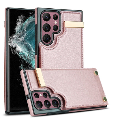Metal Buckle Card Slots Phone Case, For Samsung Galaxy S26+ 5G, For Samsung Galaxy S26 Ultra 5G, For Samsung Galaxy S26 5G, For Samsung Galaxy S23 Ultra 5G, For Samsung Galaxy S22 Ultra 5G, For Samsung Galaxy Note20 Ultra