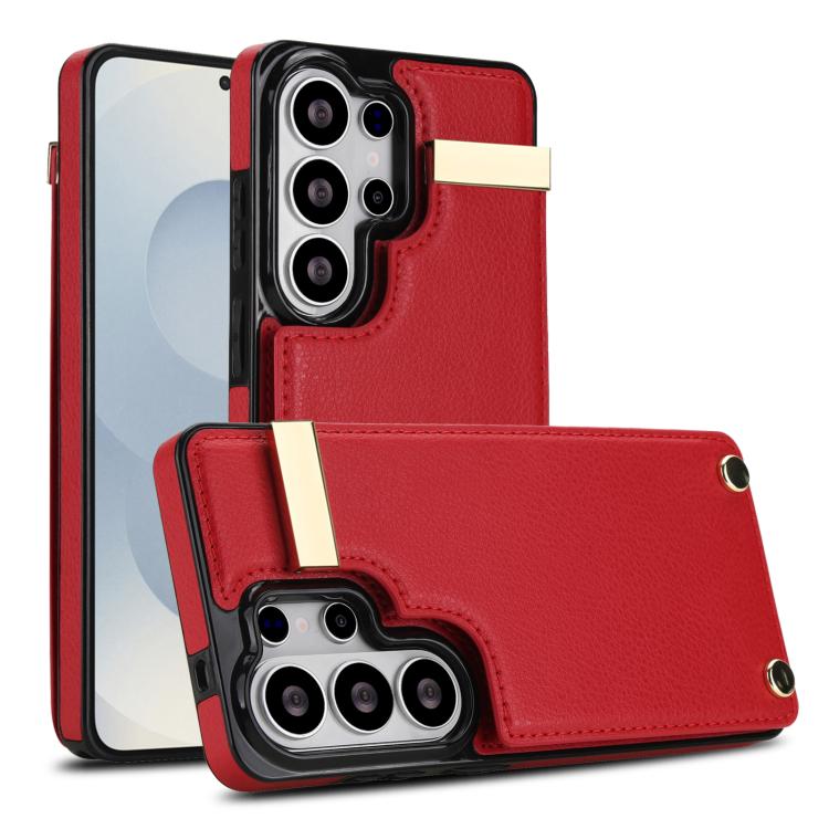 Metal Buckle Card Slots Phone Case, For Samsung Galaxy S26+ 5G, For Samsung Galaxy S26 Ultra 5G, For Samsung Galaxy S26 5G, For Samsung Galaxy S23 Ultra 5G, For Samsung Galaxy S22 Ultra 5G, For Samsung Galaxy Note20 Ultra