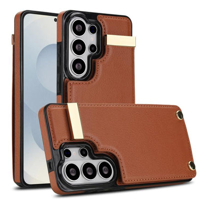 Metal Buckle Card Slots Phone Case, For Samsung Galaxy S26+ 5G, For Samsung Galaxy S26 Ultra 5G, For Samsung Galaxy S26 5G, For Samsung Galaxy S23 Ultra 5G, For Samsung Galaxy S22 Ultra 5G, For Samsung Galaxy Note20 Ultra