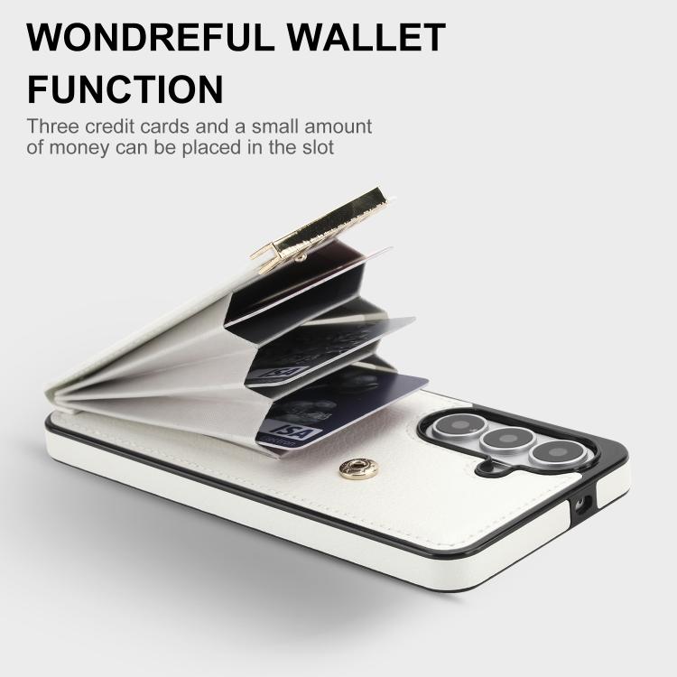 Metal Buckle Card Slots Phone Case, For Samsung Galaxy S26+ 5G, For Samsung Galaxy S26 Ultra 5G, For Samsung Galaxy S26 5G, For Samsung Galaxy S23 Ultra 5G, For Samsung Galaxy S22 Ultra 5G, For Samsung Galaxy Note20 Ultra